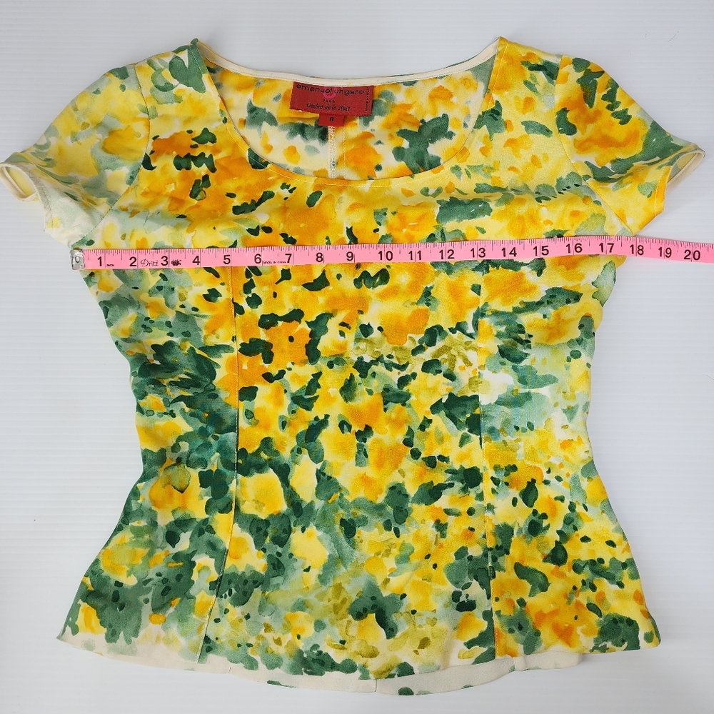 90's Vintage Emanuel Ungaro Paris Floral Blouse - Picture 8 of 10